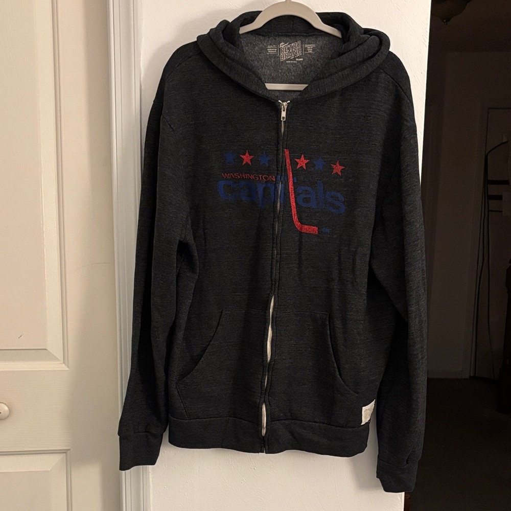 Retro Brand Gray Hoodie